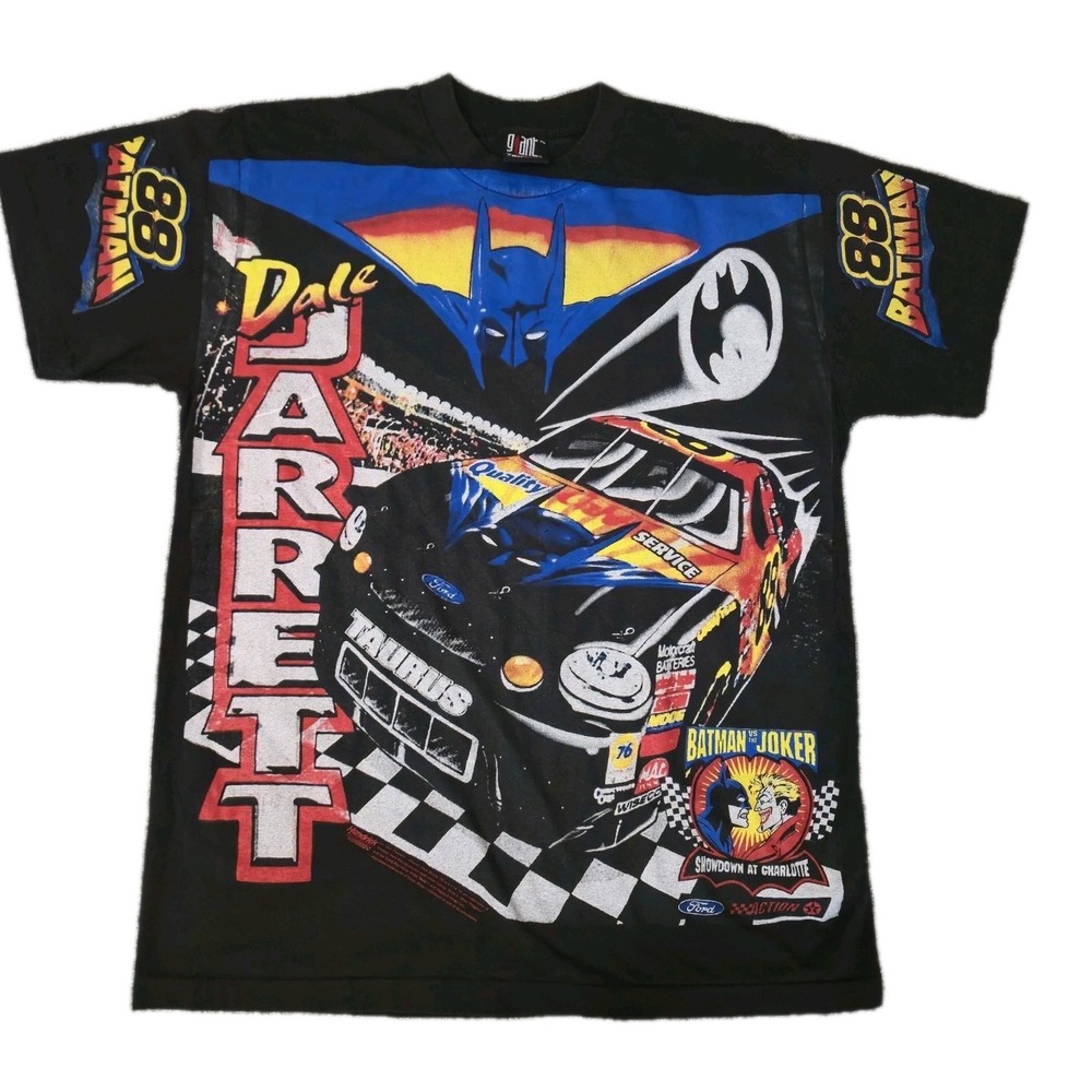 Nascar Batman Dale Jarrett Racing All Over Print T-Shirt Size XL AOP Giant